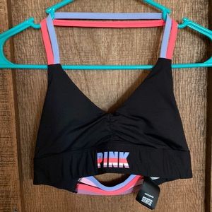 Pink Ultimate halter top style workout top